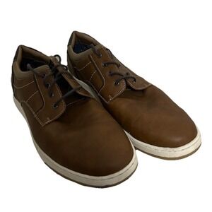 Hawker Rye Men's 11.5 Larelissi Contrast Stitch Oxford Sneakers in Cognac